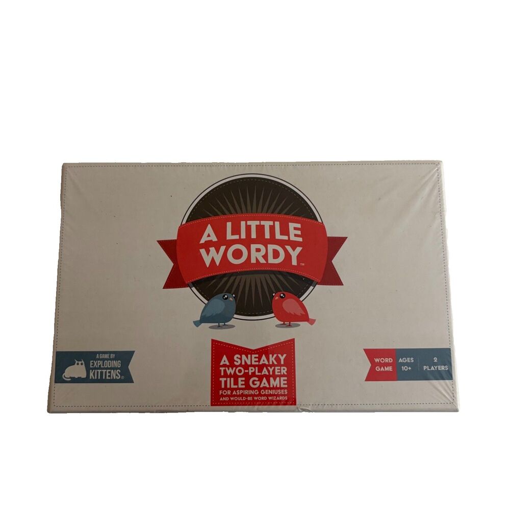 A Little Wordy Game By Exploding Kittens Two-Player Tile Game NIB